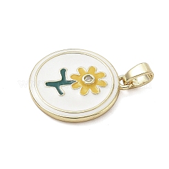 Brass Micro Pave Cubic Zirconia Pendants&nbsp;KK-K368-05B-02
