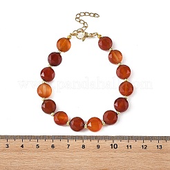 Natural Agate(Dyed & Heated) Round Beaded Bracelets for Women&nbsp;BJEW-JB14153