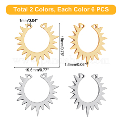 201 Stainless Steel Laser Cut Pendants&nbsp;STAS-UN0014-30