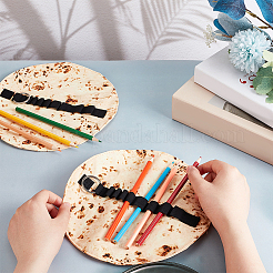 Funny Imitation Chinese Style Pancake Canvas Pen Roll Up&nbsp;AJEW-WH0332-24