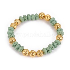Natural Lava Rock Stretch Bracelets&nbsp;BJEW-F389-B