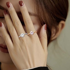 13Pcs 13 Style Aquamarine Rhinestone Tortoise & Elephant & Lotus & Crown Finger Rings Set&nbsp;JR939A