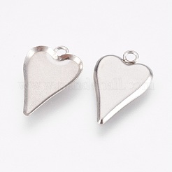 Tarnish Resistant 201 Stainless Steel Pendant Cabochon Settings&nbsp;STAS-I097-055-16P