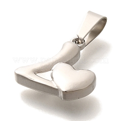 Anti-Tarnish 304 Stainless Steel Pendants&nbsp;STAS-U035-12P