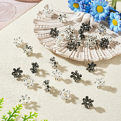 30Pcs 3 Styles Flower Tibetan Style Alloy European Beads&nbsp;FIND-TA0010-83