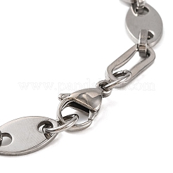 201 Stainless Steel Coffee Bean Chain Bracelets&nbsp;BJEW-B078-91P