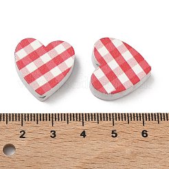 Spray Painted & Printed Wood Beads&nbsp;WOOD-L023-02A