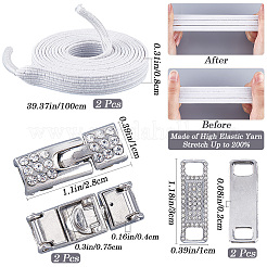 Alloy Rhinestone Shoelace Buckle&nbsp;DIY-GF00074-22