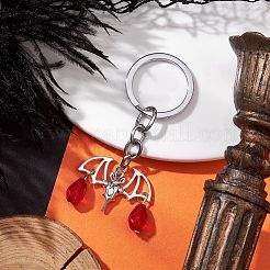Bat Alloy & Glass Keychain&nbsp;KEYC-JKC00856-03
