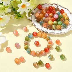 70Pcs 7 Colors Transparent Resin Beads&nbsp;RESI-YW0006-37
