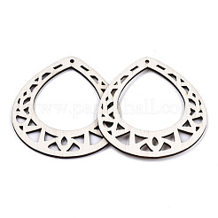 Undyed Natural Wooden Big Pendants&nbsp;X-WOOD-N007-017
