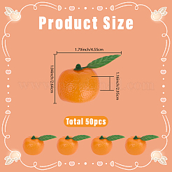 50Pcs Plastic Simulated Orange Model&nbsp;AJEW-SP0003-62