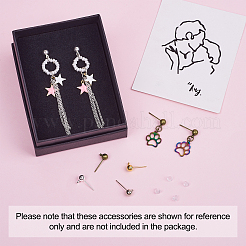 Brass Ball Post Stud Earring Findings&nbsp;KK-CD0001-04