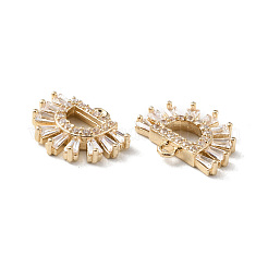 Brass Pave Cubic Zirconia Charms&nbsp;KK-G462-02KCG