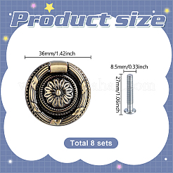 Flower Zinc Alloy Drawer Handle&nbsp;FIND-WH0366-397AB-02