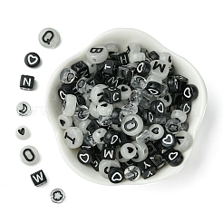 200Pcs Opaque Black Acrylic Beads&nbsp;MACR-FS0001-86