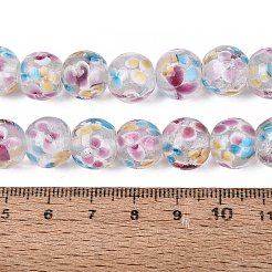 Handmade Lampwork Beads Strands&nbsp;LAMP-Q041-08F