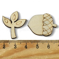 100Pcs Wood Cabochons&nbsp;WOOD-G020-08