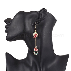 5 Pairs 5 Styles Christmas Theme Alloy Enamel Dangle Earrings&nbsp;EJEW-JE06563