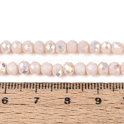 AB Color Plated Opaque Glass Rondelle Beads Strands&nbsp;EGLA-T029-4mm-09C