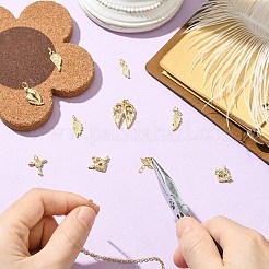 10Pcs 10 Styles Brass Micro Pave Cubic Zirconia Pendants&nbsp;KK-CJ0003-74