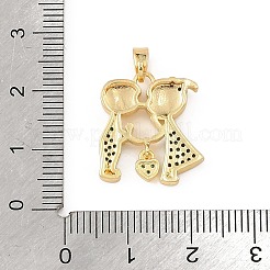 Brass & Rhinestone Pendants&nbsp;RB-CBA4B36-01G