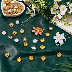 90Pcs 3 Colors Zinc Alloy Bead Caps&nbsp;FIND-SC0022-67