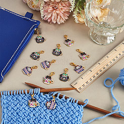 12Pcs 3 Styles Alloy Enamel Zipper Pull Pendant Decorations&nbsp;HJEW-FG00017