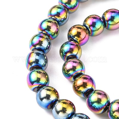 Non-magnetic Synthetic Hematite Beads Strands&nbsp;G-S096-10mm-5-1