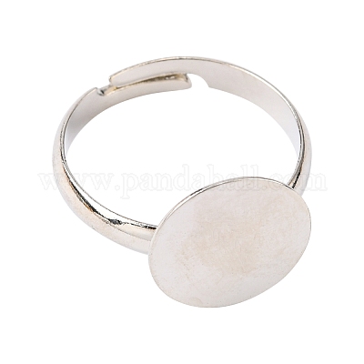 Brass Pad Ring Bases&nbsp;KK-EC022-12mm-N-NR-1