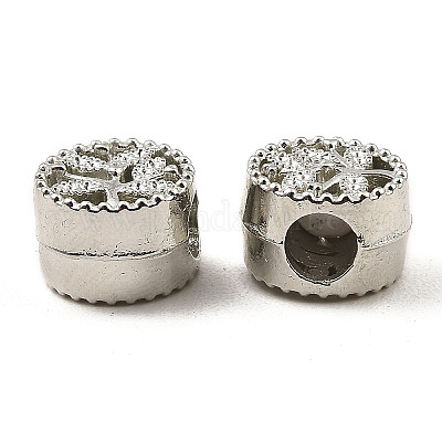Alloy European Beads Rhinestone Settings&nbsp;FIND-E041-24P-1
