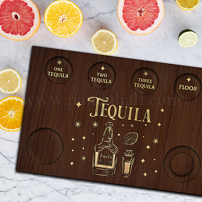 Wood Shot Glasses Tray&nbsp;AJEW-WH0423-004-1