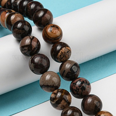 Natural Rhodonite Round Beads Strands&nbsp;G-R494-A21-04-1