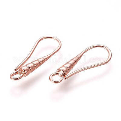 Brass Earring Hooks&nbsp;KK-L177-28RG-1