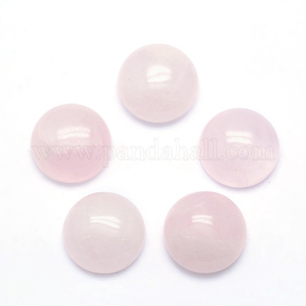 Natural Rose Quartz Cabochons&nbsp;G-P393-R20-8MM-1