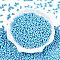 Opaque Acrylic Beads, Peanut, Light Sky Blue, 6.5x4x3mm, Hole: 1.5mm, about 9998pcs/500g
