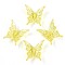 Transparent Acrylic Beads, Butterfly, AB Color Plated, Yellow, 25x25x8.5mm, Hole: 1.5mm, about 580pcs/500g