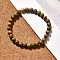 Natural Unakite Bead Stretch Bracelets, Round, Inner Diameter: 2 inch~2-3/8 inch(5~6cm), Bead: 5.8~6.8mm