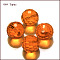 K9 Glass, Imitation Austrian Crystal Beads, Grade AAA, Faceted(96 Facets), Round, Orange, 8mm, Hole: 0.9~1mm