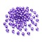 Transparent Acrylic Beads, Bead in Bead, Faceted, Round, Indigo, 7mm, Hole: 2mm, about 2000pcs/500g