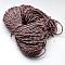 7 Inner Cores Polyester & Spandex Cord Ropes, with Patterns, for Rope Bracelets & Shoe Lace Cord Making, Orange Red, 4mm, about 109.36 yards(100m)/bundle, 420~500g/bundle