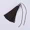 Nylon Thread Tassel Big Pendant Decorations, Coffee, 100x10mm