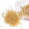 12/0 Glass Seed Beads, Silver Lined Round Hole, Round, Pale Goldenrod, 2mm, Hole: 1mm, about 3306pcs/50g