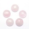 Natural Rose Quartz Cabochons, Half Round, 8x3.5~4mm