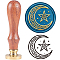 Brass Wax Seal Stamp with Handle, for DIY Scrapbooking, Trinity Knot Pattern, 3.5x1.18 inch(8.9x3cm)