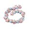 Handmade Porcelain Beads, Hand Painted Ceramic Beads, Fish, Pink, 17~18x21~22x7~7.5mm, Hole: 2mm