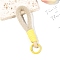 Weave Knot Plush Lanyard, Wrist Strap Keychain, Tan, 40~70mm