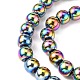 Non-magnetic Synthetic Hematite Beads Strands&nbsp;G-S096-10mm-5-4