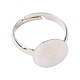 Brass Pad Ring Bases&nbsp;KK-EC022-12mm-N-NR-1