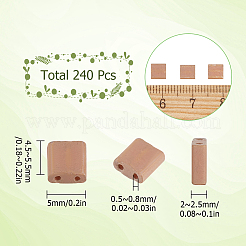 240Pcs 2-Hole Baking Paint Opaque Colours Glass Seed Beads&nbsp;SEED-SC0001-12G